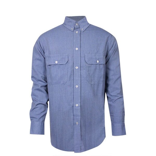 TECGEN 6oz FR Button Down Shirt in Light Blue